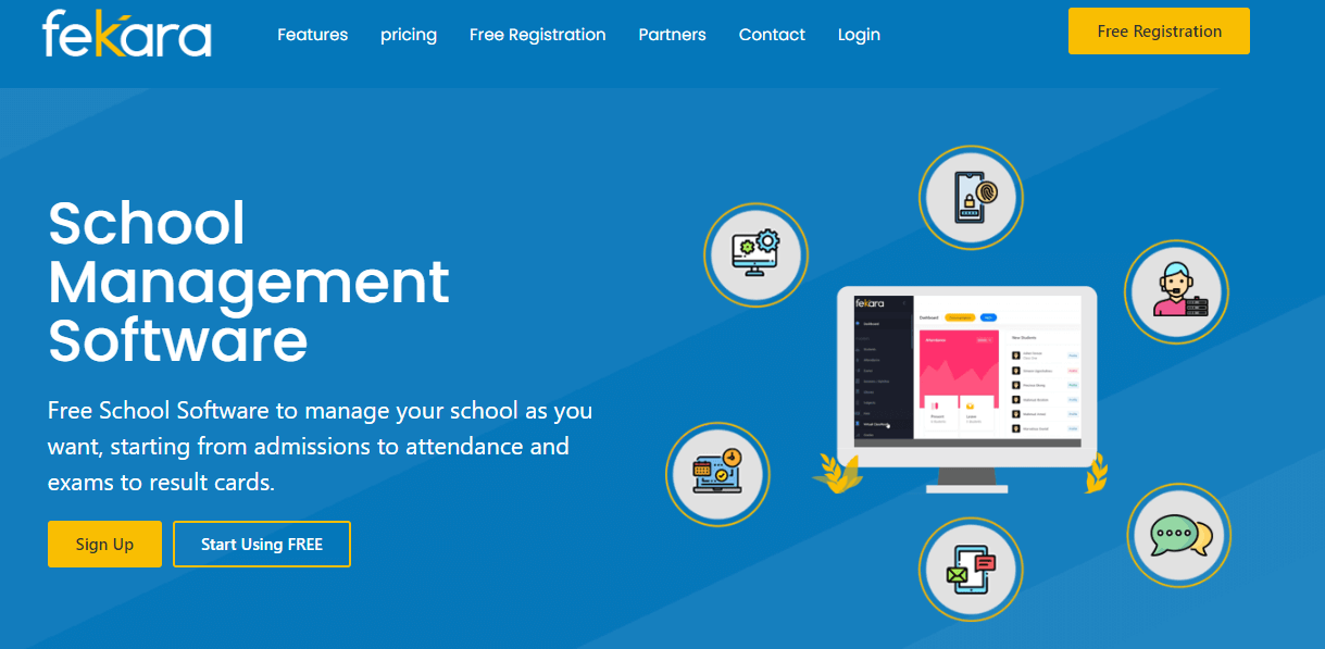 Interface of Fekara Student record management system