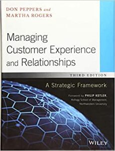 CRM book naming, Managing customer experience and relationship a strategic framework by author Don Peppers, Martha Rogers 