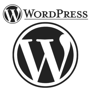 Logo of CMS software WordPress with its brand name credentials