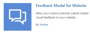This image is a screenshot of feedback modal plugin with description. 