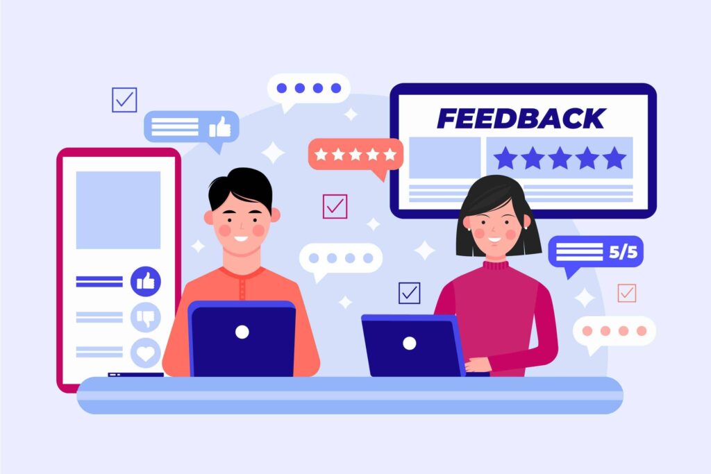 vector image of customer feedback