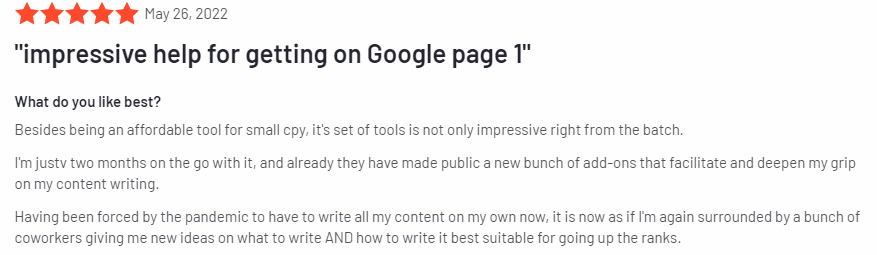 Frase.io-paraphrasing-tool-customer-feedback