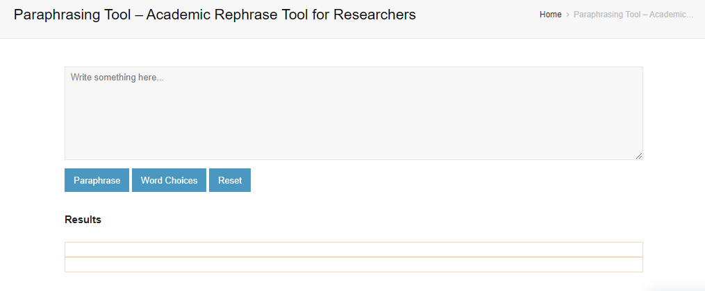 Paraphrasing Tool – Academic Rephrase Tool for Researchers