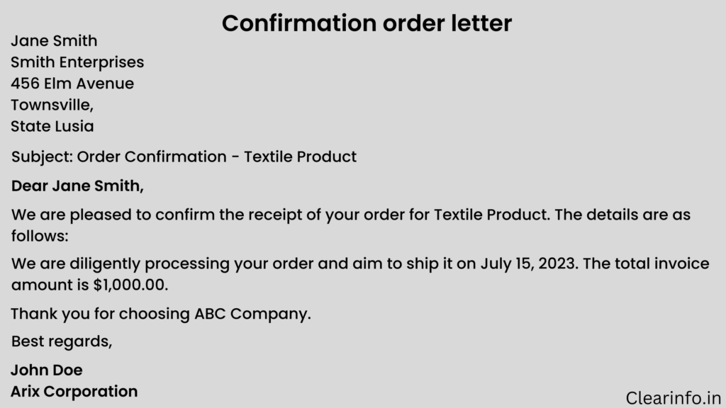 Order-confirmation-letter-for-products-purchased